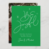 VOEG UW FOTO TOE | Vrolijk kerstfeest is vrolijk Kaart (Voorkant / Achterkant)