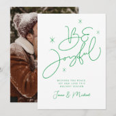 VOEG UW FOTO TOE | Vrolijk kerstfeest is vrolijk Kaart (Voorkant / Achterkant)