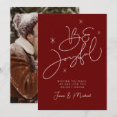 VOEG UW FOTO TOE | Vrolijk kerstfeest is vrolijk Kaart (Voorkant / Achterkant)