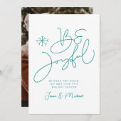 VOEG UW FOTO TOE | Vrolijk kerstfeest is vrolijk Kaart (Voorkant / Achterkant)