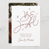 VOEG UW FOTO TOE | Vrolijk kerstfeest is vrolijk Kaart (Voorkant / Achterkant)