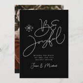 VOEG UW FOTO TOE | Vrolijk kerstfeest is vrolijk Kaart (Voorkant / Achterkant)