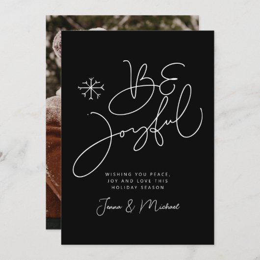 VOEG UW FOTO TOE | Vrolijk kerstfeest is vrolijk Kaart (Voorkant / Achterkant)