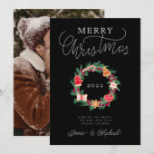 VOEG UW FOTO TOE | Vrolijk kerstfeest Kaart (Voorkant / Achterkant)