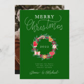 VOEG UW FOTO TOE | Vrolijk kerstfeest Kaart (Voorkant / Achterkant)