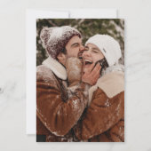 VOEG UW FOTO TOE | Winter Deer Snowflakes Kaart (Achterkant)