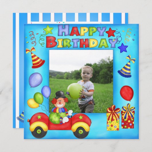 Voeg uw foto van Birthday Kaart toe (Voorkant / Achterkant)