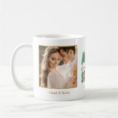 Voeg uw foto Vrolijk en helder Kerstmis Koffiemok (Links)