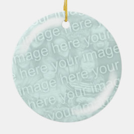 Voeg uw fotoglazen beeldvormende versiering toe keramisch ornament