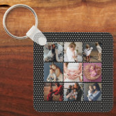 VOEG UW FOTO'S aangepaste collage Moederdag Sleutelhanger (Voorkant)