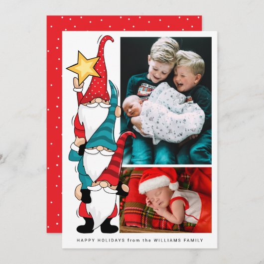 VOEG UW FOTOS-Gnomen decorcerende structuur TOE (Voorkant / Achterkant)