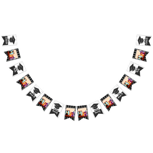 Voeg uw Foto's Graduation Party Celebrate Afstudee Vlaggetjes (Alle)