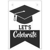 Voeg uw Foto's Graduation Party Celebrate Afstudee Vlaggetjes (Eerste vlag)