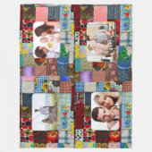 VOEG UW FOTOS-PATCHWORK TOE FLEECE DEKEN (Voorkant)