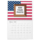 Voeg uw foto's toe American Flag Patriotic 2025 Kalender (Feb 2026)