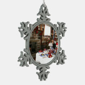 voeg uw foto's toe hbvm tin sneeuwvlok ornament (Links)