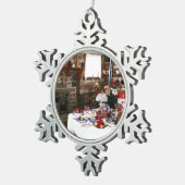 voeg uw foto's toe hbvm tin sneeuwvlok ornament (Rechts)