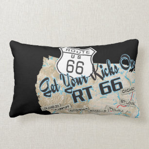 voeg uw foto's toe route 66 kussen 1