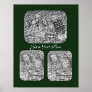 Voeg uw fotosjablooncollage toe poster