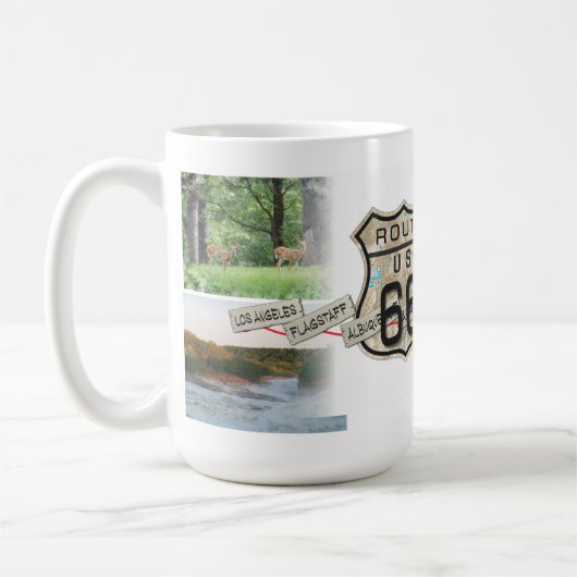 voeg uw foto'sRoute 66 mok toe (Links)