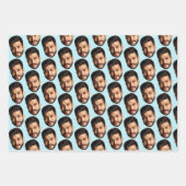 Voeg uw Funny Face Fotopatroon toe, speciaal geper Inpakpapier Vel (Voorkant 3)