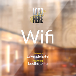 Voeg uw gegevens voor het Logo WiFi-wachtwoord toe Raamsticker