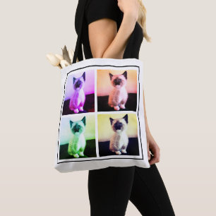 Voeg uw gepersonaliseerde leuke familie- of huisdi tote bag