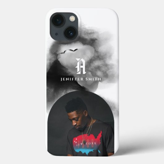 Voeg uw Gewapende Zwarte Waterverf van de Foto toe Case-Mate iPhone Case (Achterkant)