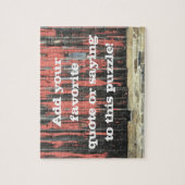 Voeg uw Gezegde van het Citaat toe - de Wood van d Legpuzzel (Verticaal)