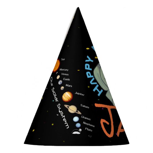 Voeg uw gezichtsfotoastronaut Pet toe Feesthoedjes (Links)