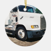 voeg uw groeffotoversiering toe keramisch ornament (Voorkant)