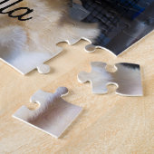 voeg uw hondfoto en tekst toe gepersonaliseerde do legpuzzel (Zijkant)