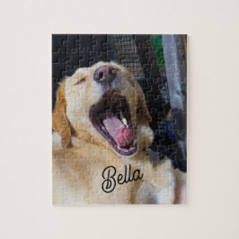 voeg uw hondfoto en tekst toe gepersonaliseerde do legpuzzel
