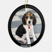 Voeg uw huisdier foto kerst keramisch ornament (Links)