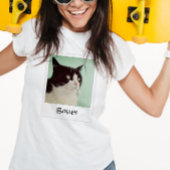 Voeg uw huisdier foto Retro Instant Camera Lijst T-shirt