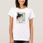 Voeg uw huisdier foto Retro Instant Camera Lijst T-shirt (Voorkant)