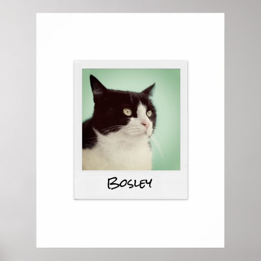 Voeg uw huisdier foto Retro Instant Camera toe Poster (Voorkant)