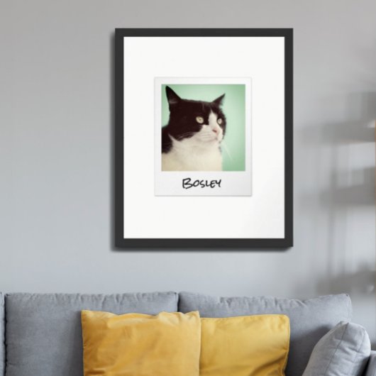 Voeg uw huisdier foto Retro Instant Camera toe Poster