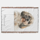 Voeg uw huisproefportret toe Shih Tzu Dog Persoonl Deken (Voorkant)