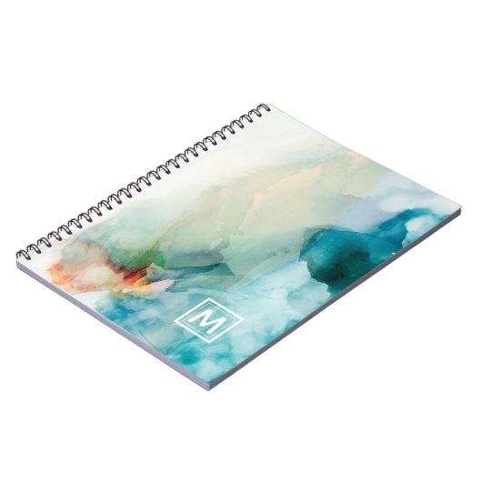 Voeg uw Initiaal toe | Afwijking - Blauwe Waterver Notitieboek (Linkerzijde)