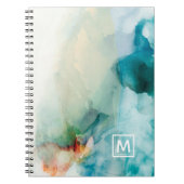 Voeg uw Initiaal toe | Afwijking - Blauwe Waterver Notitieboek (Voorkant)