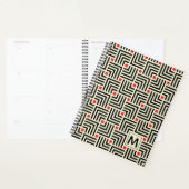 Voeg uw Initiaal toe | Geometrisch lijnpatroon Planner (Display)