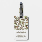 Voeg uw Initiaal toe | Het glimlachen van het Sleu Bagagelabel (Achterkant verticaal)