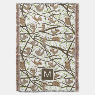 Voeg uw Initiaal toe   Het glimlachen van het Sleu Deken