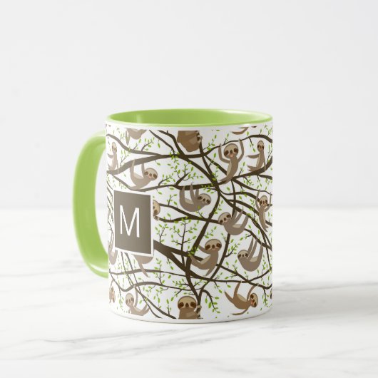 Voeg uw Initiaal toe | Het glimlachen van het Sleu Mok (Voorkant links)