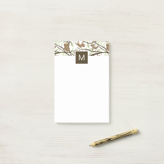 Voeg uw Initiaal toe | Het glimlachen van het Sleu Post-it® Notes (Op bureau)