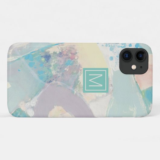 Voeg uw Initiaal toe | White Rock Pastel Case-Mate iPhone Case (Achterkant (horizontaal))