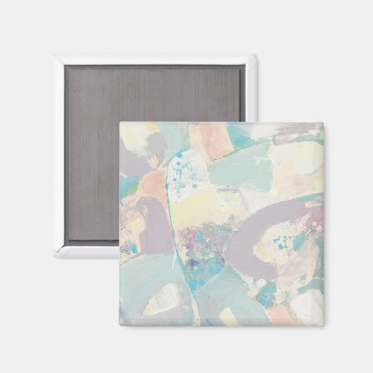 Voeg uw Initiaal toe | White Rock Pastel Magneet (Voorkant / Achterkant)