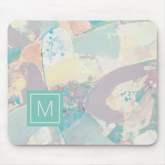 Voeg uw Initiaal toe | White Rock Pastel Muismat (Voorkant)