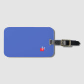 Voeg uw initiële Royal Blue toe Bagagelabel (Voorkant (horizontaal))